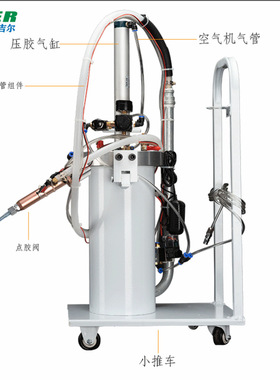 手持式2600ml单组份大流量硅胶点胶机出胶机打胶机灌胶机点胶设备