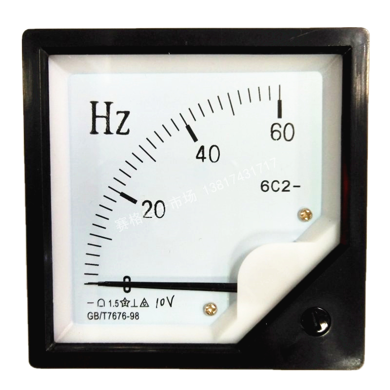 6C2 60HZ/10V 指针式频率表 DC10V变频器用 20mA直流电压电流信号