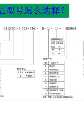 Pneulead纽立得方型气缸CS32/40/50/63/80/100/125/25-75-100-SB