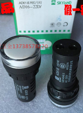 正宗天洲AD61B(AD16)系列信号灯 AD16-22D 纯白色LED指示灯 220V