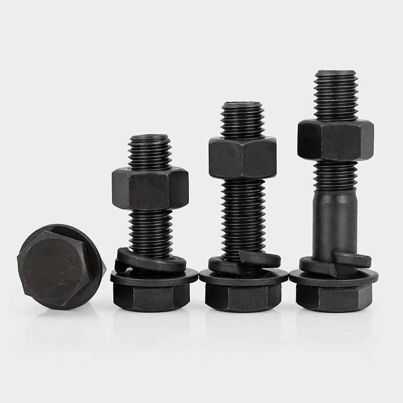 12.9级加硬外六角螺栓螺丝螺母垫圈套装组合大全M6M8M10M12M14M16