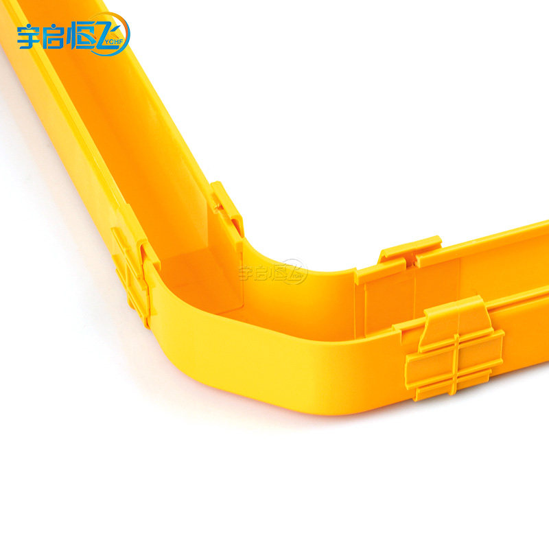 YQHF/宇启恒飞 热销 ABS/PVC50*50mm光纤槽道90&deg;水平弯头 弯头盖