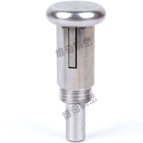 全不锈钢分度销 旋钮柱塞 弹簧拉销M10*1.0 行程12mm 弹簧伸缩销