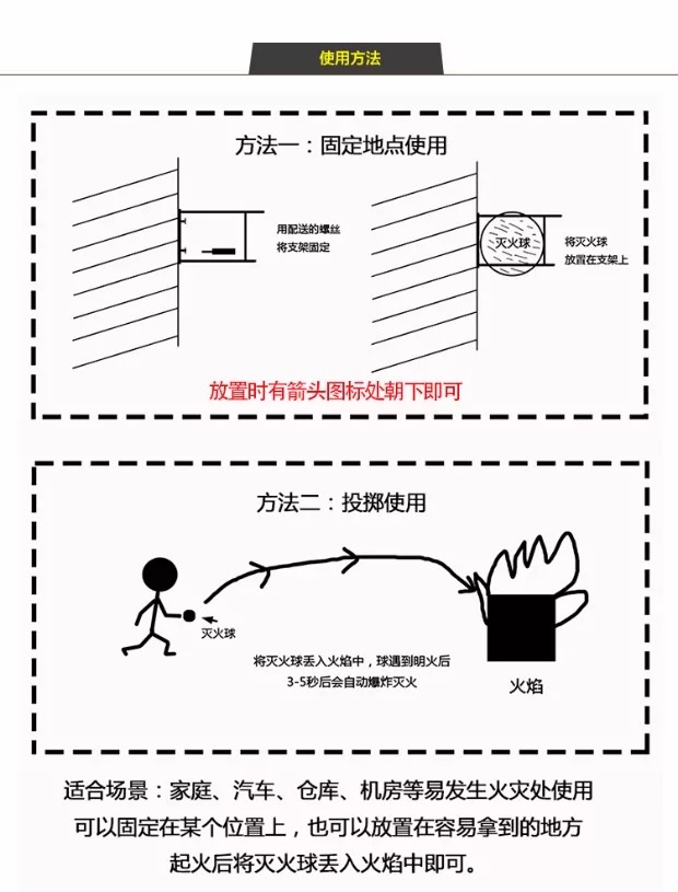 自动灭火器球家用仓库厂