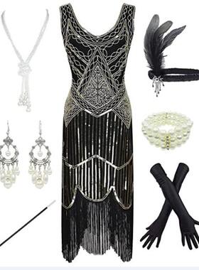 1920s GatsbySequin Fringed Paisley Flapper DressGatsby Party