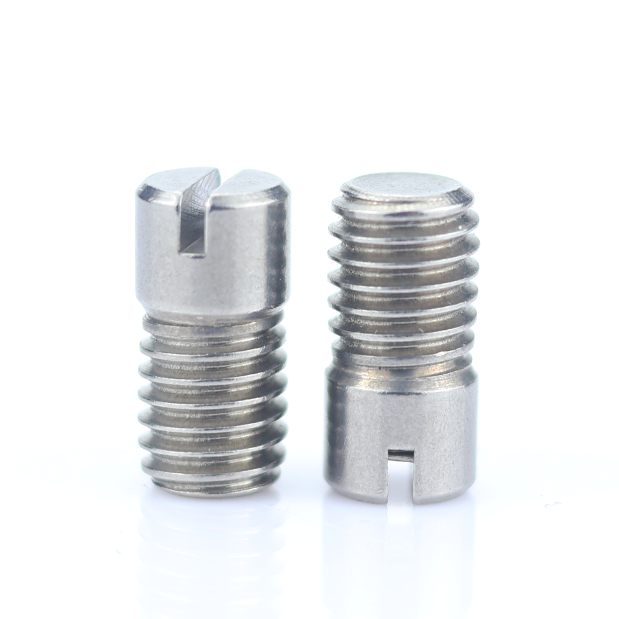 不锈钢外螺纹圆柱销一字