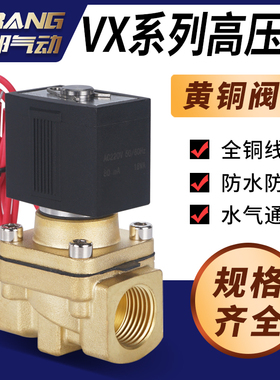 常闭电磁阀水阀VX2120-02 VX2130-03 VX2140-04/10 AC220V  DC24V