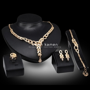Wheat necklace women set gold necklace ladies earringss 2020
