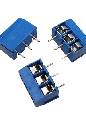 KF301-3P 蓝色接线柱 5mm间距 接线端子300V15A 可拼接