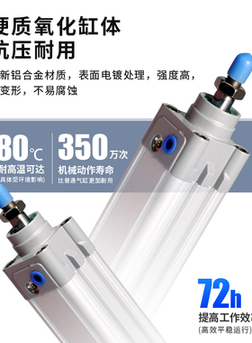 SE标准DNC气缸32DSBC2 DNCB40-50-63-80-100-125-150-200-PPV-A