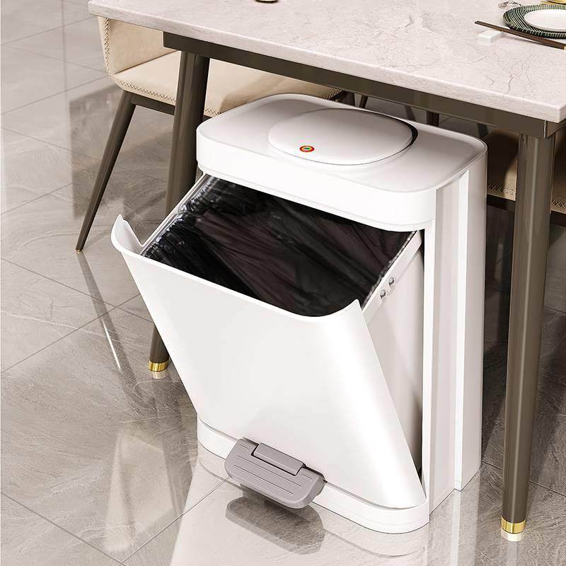 佳帮手双开垃圾桶家用轻奢客厅脚踩带盖厨房卫生间厕所卧室专用桶