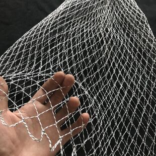 钓鱼抄网实心折叠网布尼龙单网防挂鱼线手工编织小网眼兜大物网头