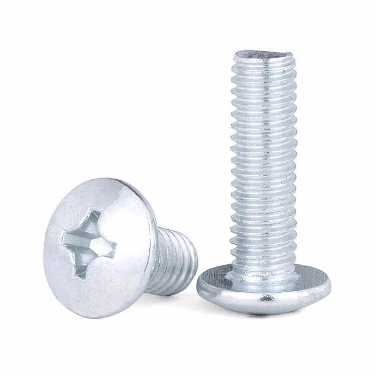 镀锌十字槽大扁头螺丝伞头型螺钉大帽蘑菇头圆头机螺钉M3M4M5M6M8