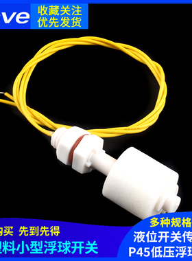 P45低压浮球开关 PP塑料小型浮球开关液位开关水位开关液位传感器
