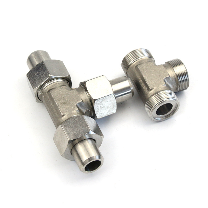 不锈钢三通接头平面密封