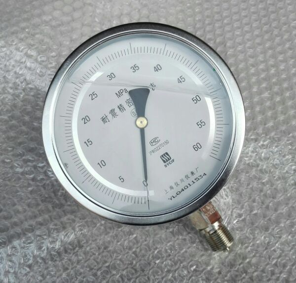 上海仪川仪表厂 0.4级标准耐震压力表 耐震精密压力表 0～1-60mpa