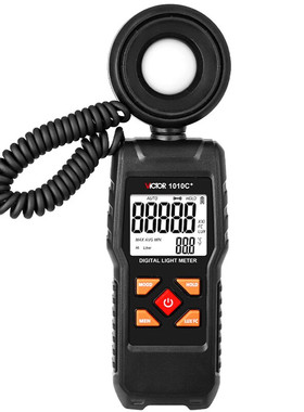 胜利一体式20万LUX照度计数字测光表照度仪数显照度表 VC1010C+