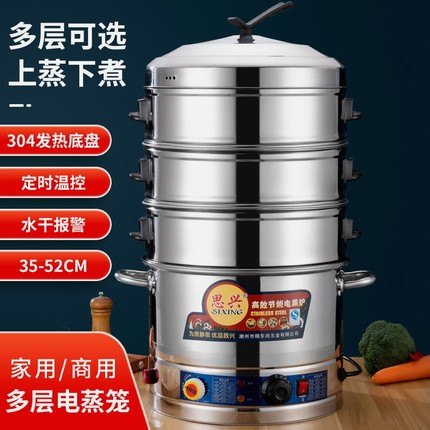 德国进口多功能电蒸锅不锈钢大容量商用大号蒸包炉馒头蒸菜蒸鱼电