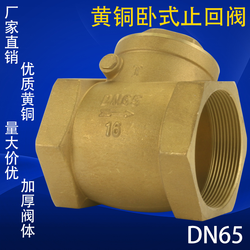水泵阀管表黄铜卧式止回