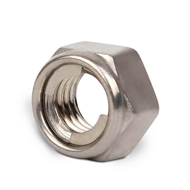 DIN980 304不锈钢六角金属螺母自锁紧防松螺丝帽M3M4M5M6M8M10M12