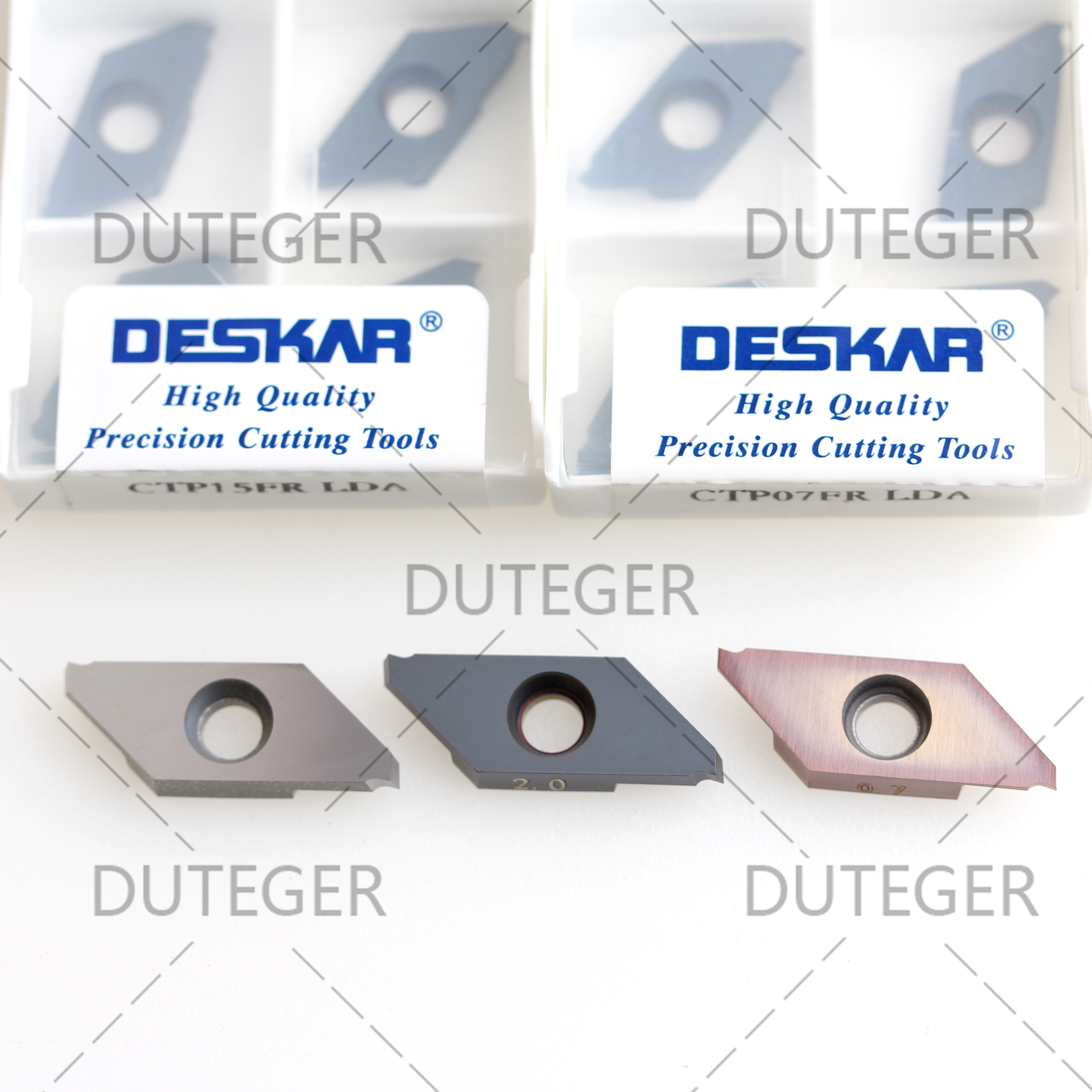 戴斯卡DESKAR数控走心机刀片CTP/CTPA不锈钢双头斜口平口切断车刀