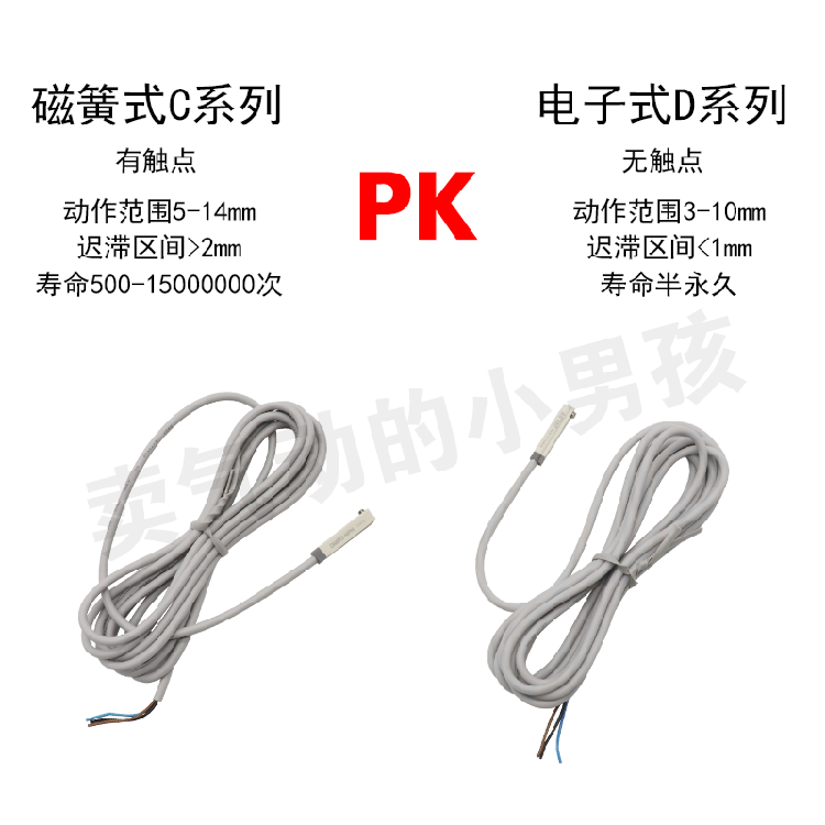 原装亚德客磁性开关CS1-J/U/F/G气缸感应开关DMSH/CMSG-E/J感应线