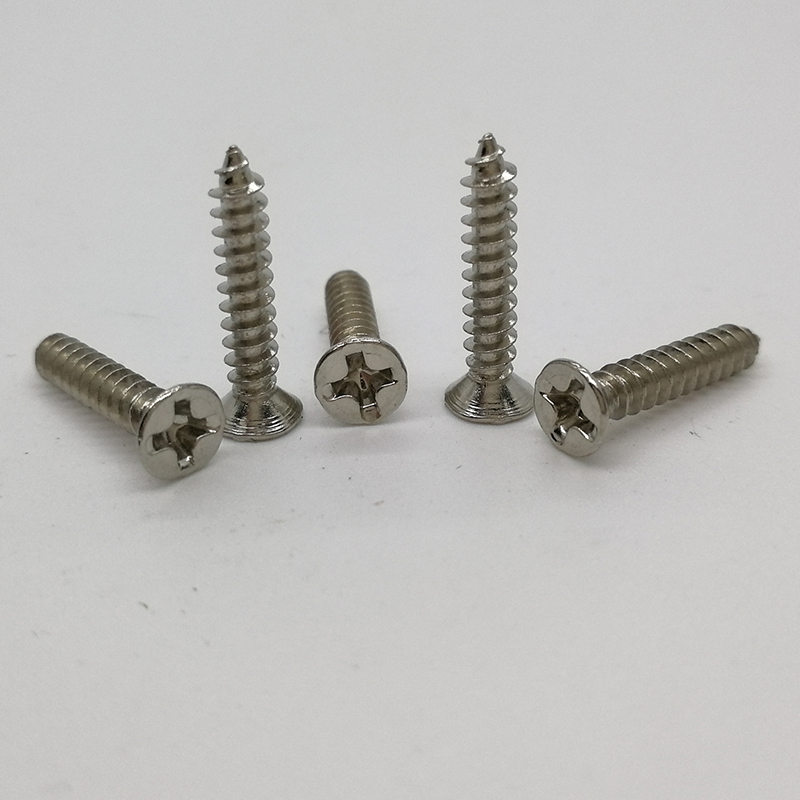 镀镍十字沉头平自攻螺丝