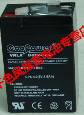 CooPower电池 CP6-4.0 6V4.0AH 儿童玩具车 电子称 应急照明电池