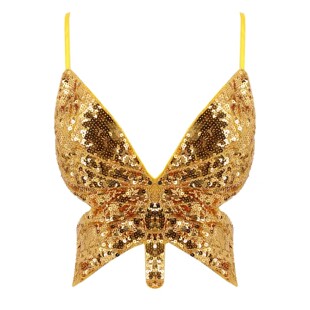 suspender Sexy butterfly sequin female蝴蝶亮片吊带文胸女 bra