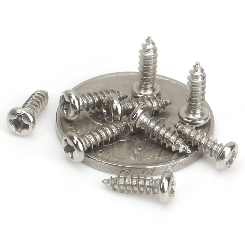 镀镍圆头十字自攻螺丝加