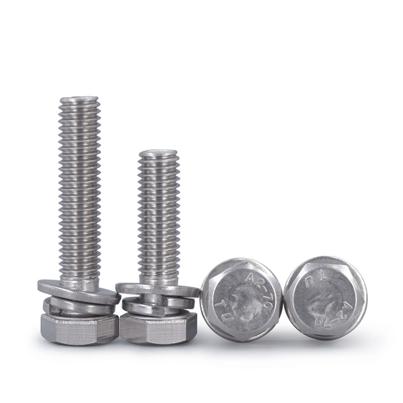 不锈钢平脑六角头三组合