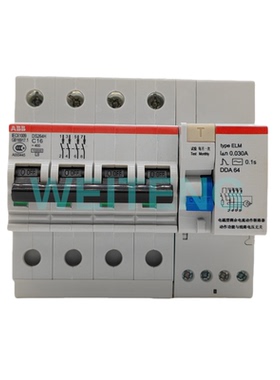 询价ABB漏电断路器 DS264H-C16/0.03 ELM电磁式DDA64剩余电流动作