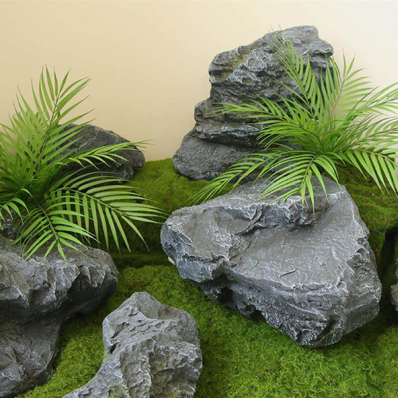仿真石头室内景观石造景花园户外青苔假山玻璃钢鱼缸苔藓假石厂家