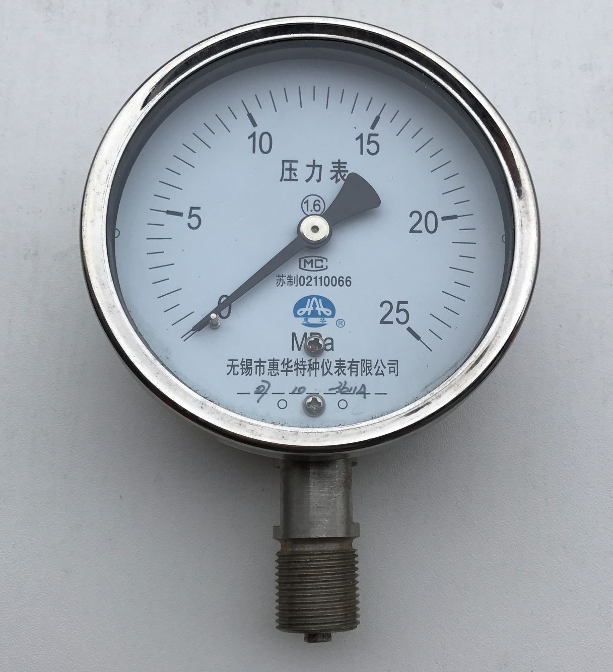 压力表不锈钢直径螺纹向