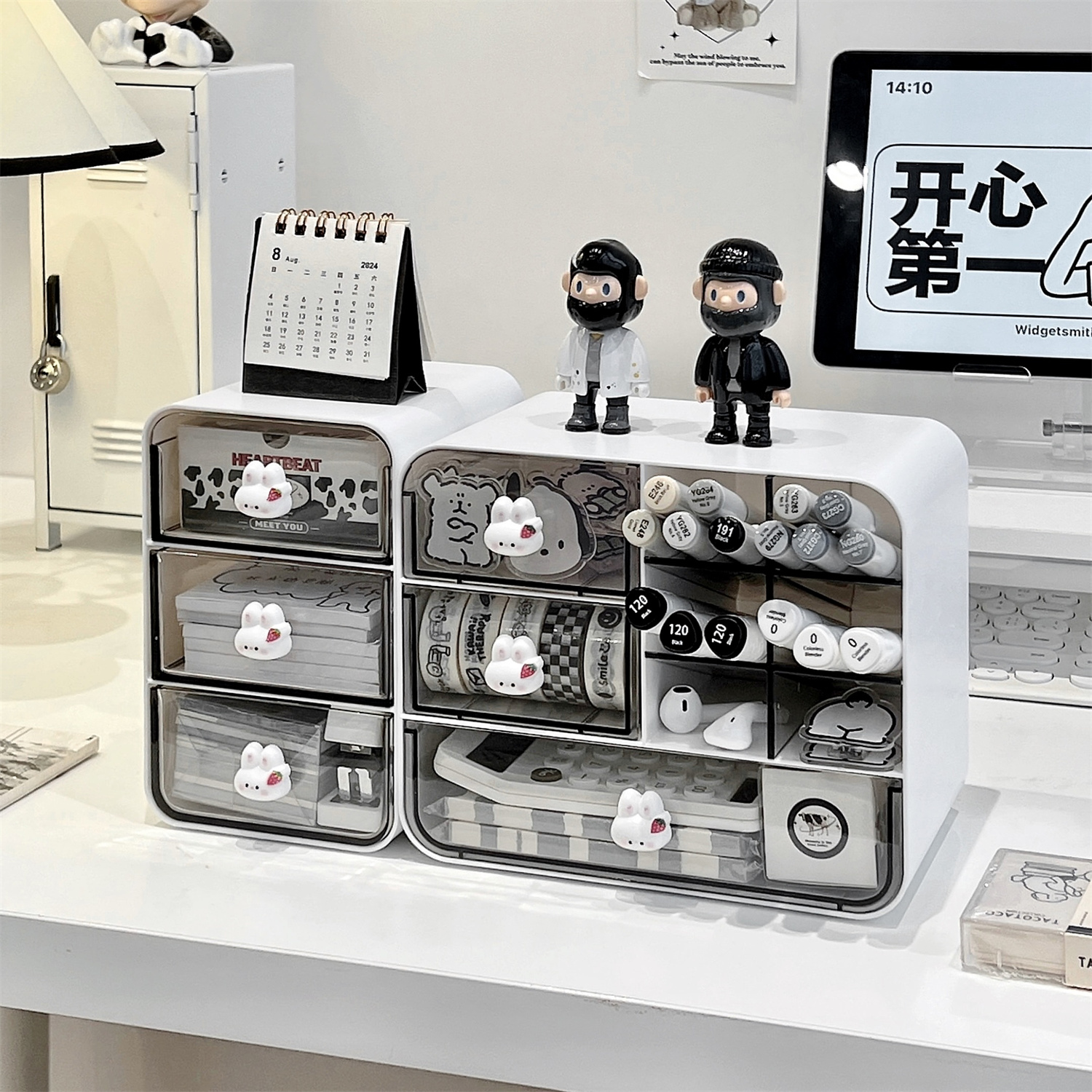 亚克力桌面收纳盒透明抽