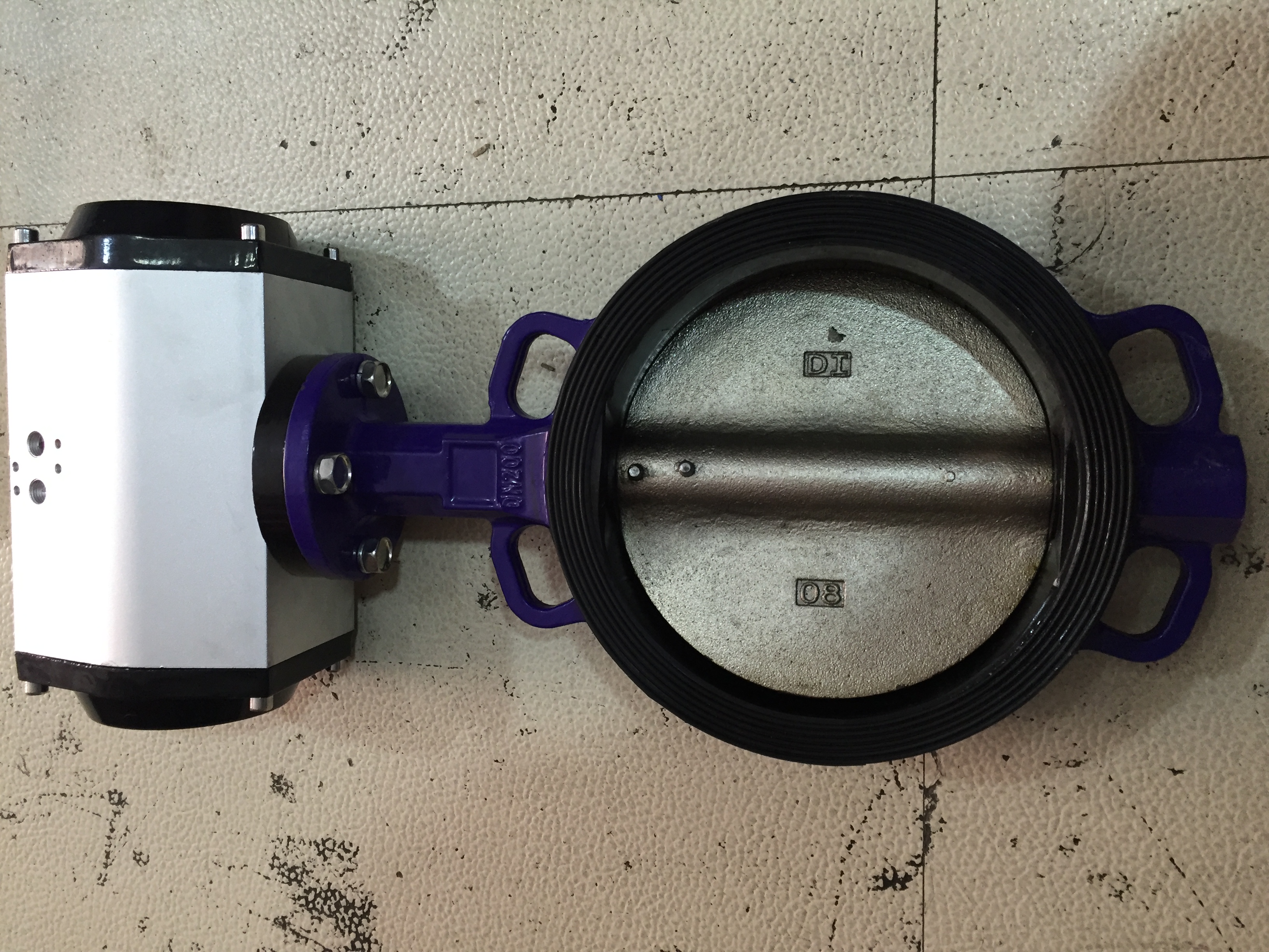 气动蝶阀D671X-16Q 气动开关蝶阀 压缩空气气管蝶阀50 65 80 100