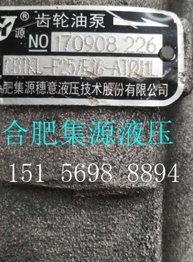 液压双联齿轮油泵CBTK-F25/F16-ATΦ11L 合肥集源齿轮泵CBTK-11花