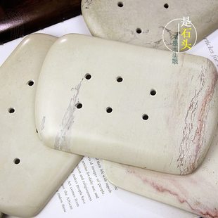 非洲皂石工艺品姹寂风软装新家礼品天然石头雕刻肥皂盒圆角皂盘礼