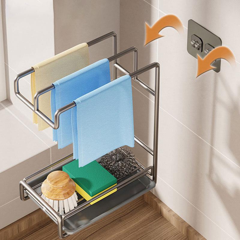 免打孔抹布架厨房置物台