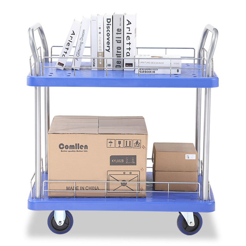 双层静音平板车手推加厚