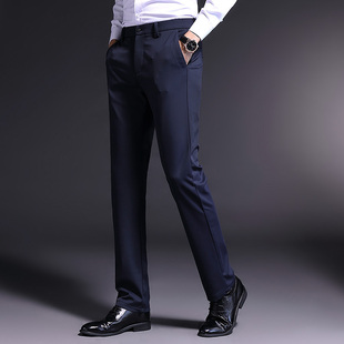 men Business formal suit pants wedding blue/black trousers38