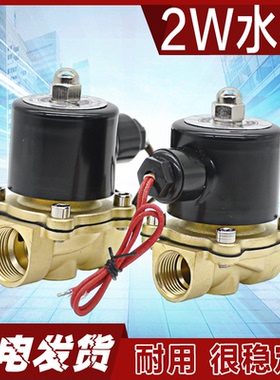 常闭直通电磁阀2W025/160/200/250/400DC24V AC220二位二通气水阀