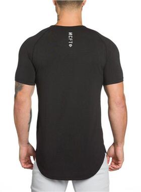 Short Sleeved Streetwear Gym Sports Slim Fit Tees Top休闲T恤