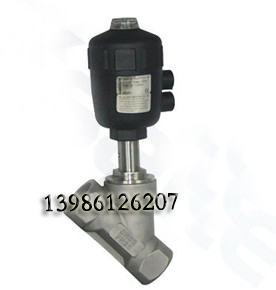 全不锈钢304气动丝扣内螺纹角座阀 气动角座阀 2000Y-J614F-25P