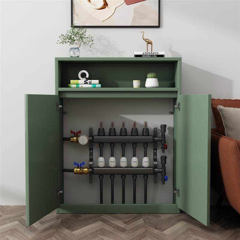 地暖分水器遮挡柜实木气管道遮挡装饰地暖分水器遮挡罩遮丑柜暗装