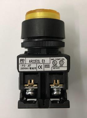 询价原装正品AR22EOL-10E3Y 24V 1常开日本富士凸头黄色带灯按钮