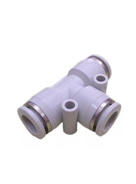 快速接头白色三通快插接头PE04 PE06 PE08 PE10 PE12 PE16 PE14