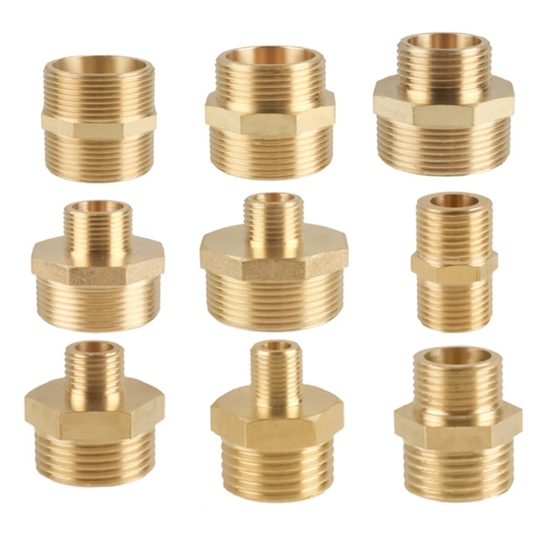 全铜变径对丝加厚款异径大小头转接1分2分3分4分6分1寸铜外丝接头