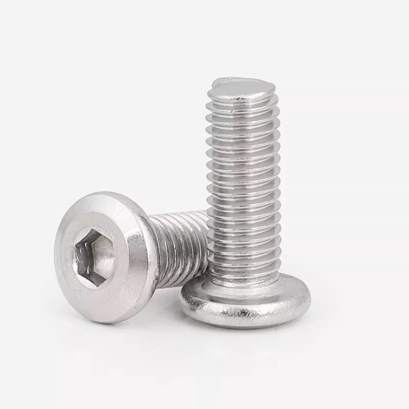 M3M4M5M6M810 304不锈钢倒边内六角螺丝钉家具斜大平头平圆头螺栓