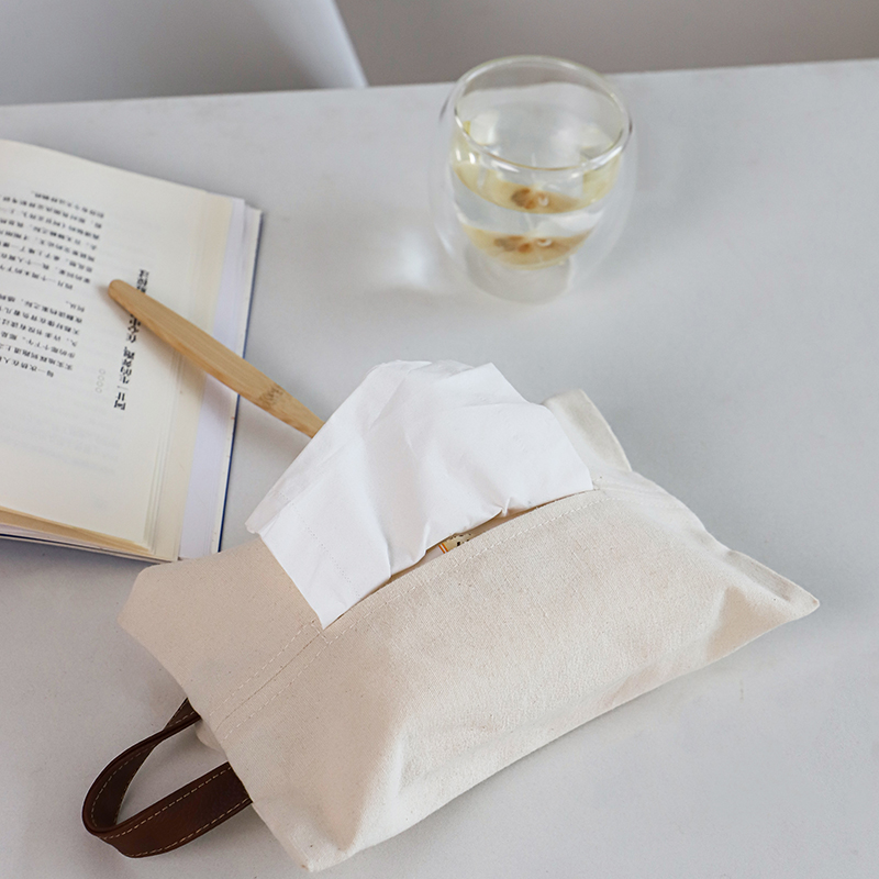 布艺纸巾袋日式帆布加厚纸巾抽纸盒厨房客厅家用纸巾套车载挂式